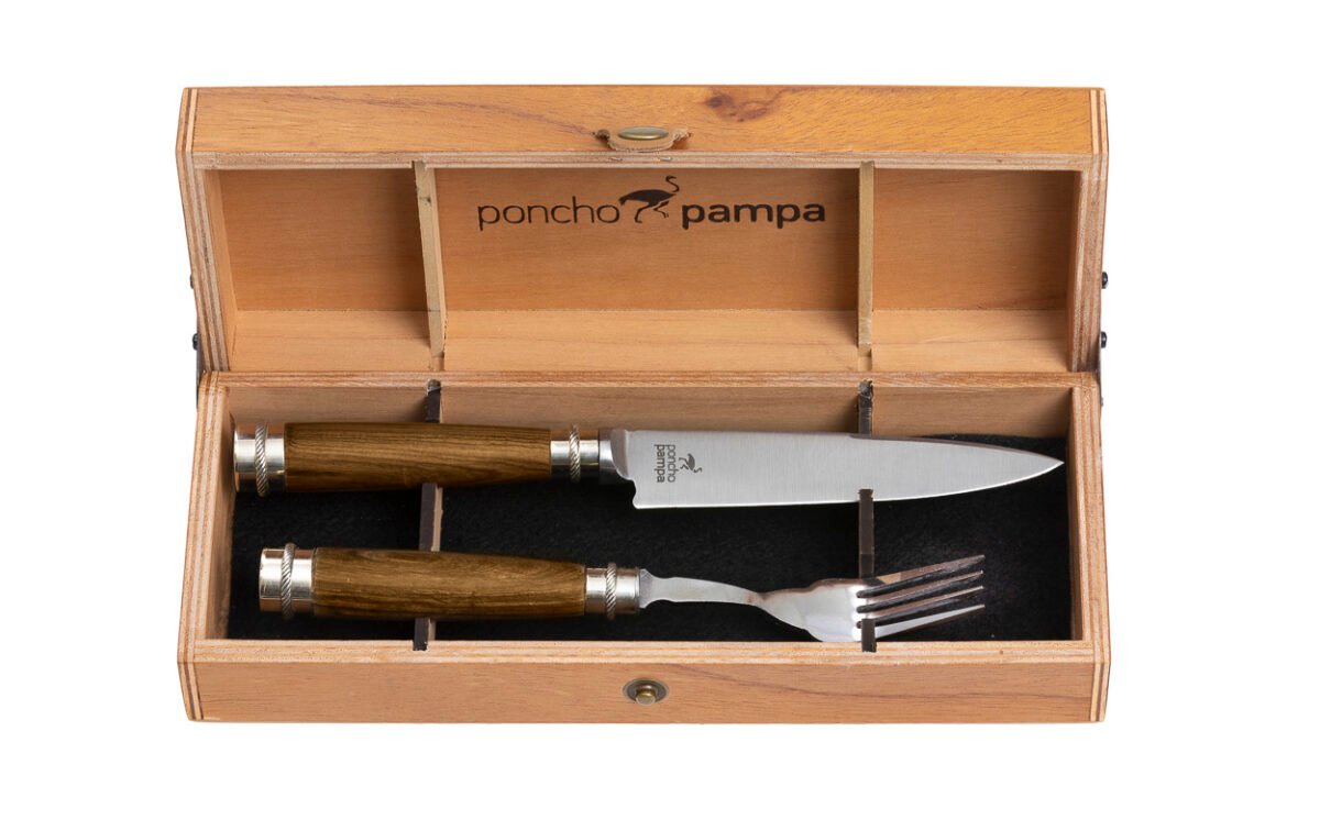 Set de Cubiertos Asado Premium Poncho Pampa