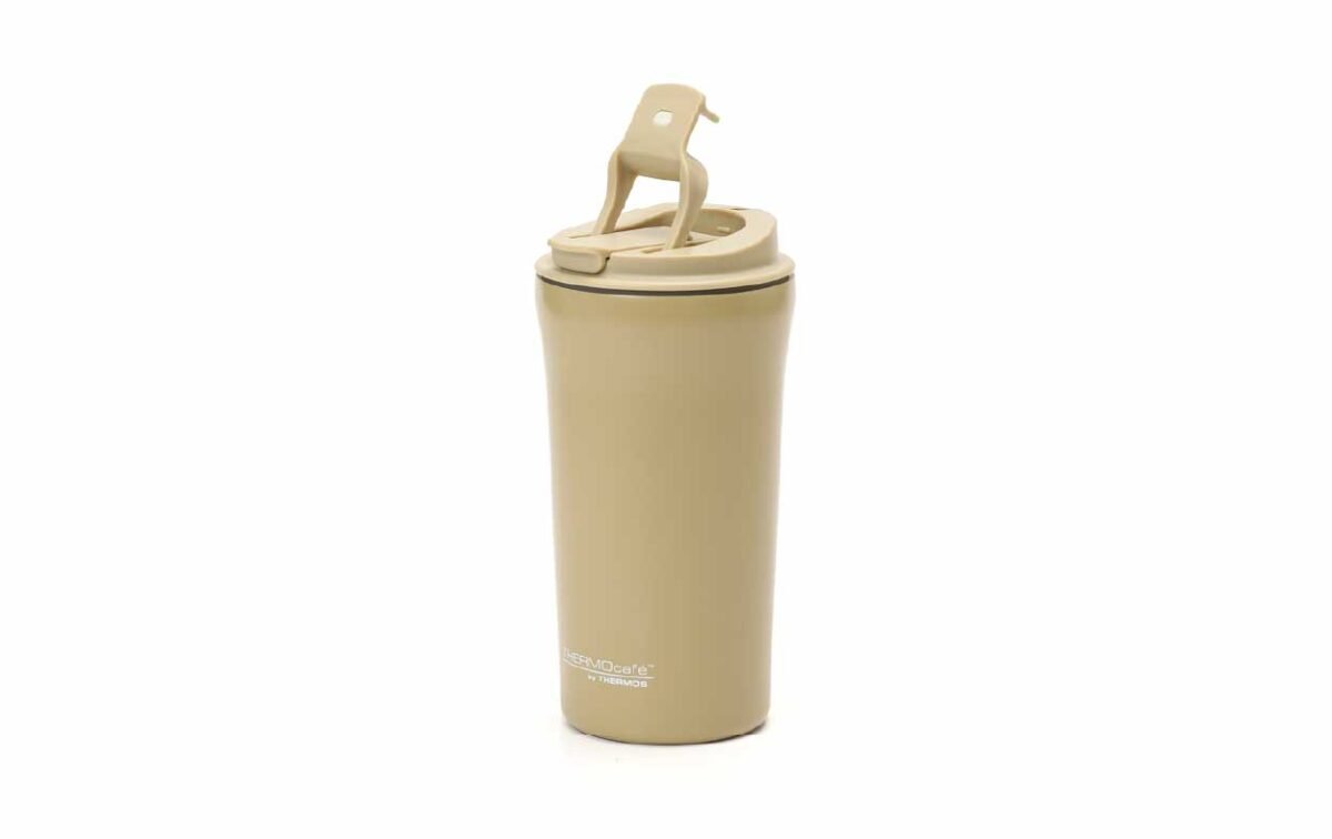 Vaso térmico ThermoCafé doble tapa abatible y sorbete - Imagen 2