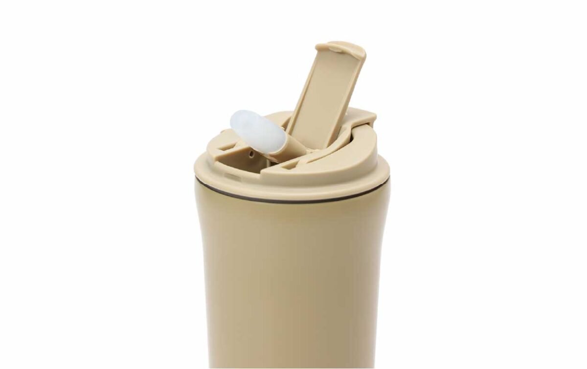 Vaso térmico ThermoCafé doble tapa abatible y sorbete - Imagen 3