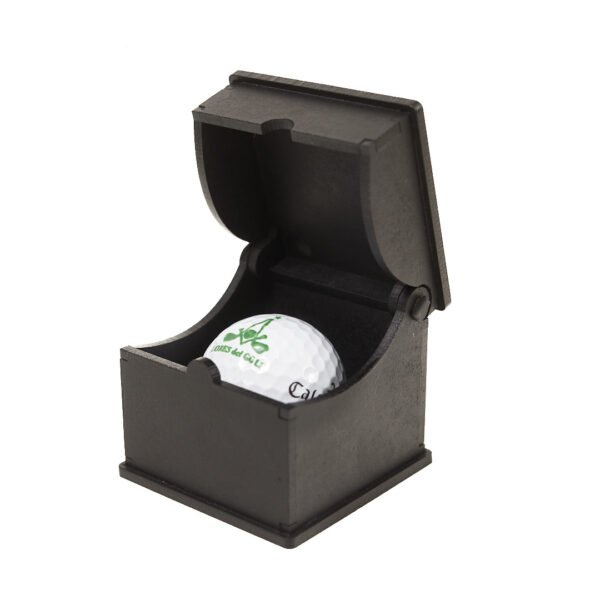 CAJA DE MADERA LUSTRADA X 1 PELOTA GOLF
