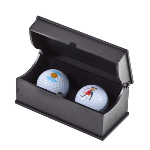 CAJA DE MADERA LUSTRADA X 2 PELOTA GOLF