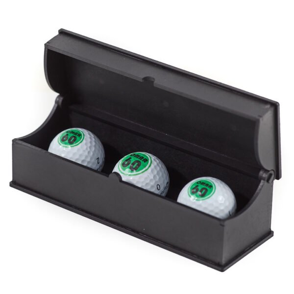 CAJA DE MADERA LUSTRADA X 3 PELOTA GOLF