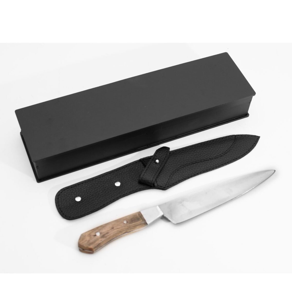 CUCHILLO G 1 BOTON EN VAINA BLACK Y BOX - Imagen 2