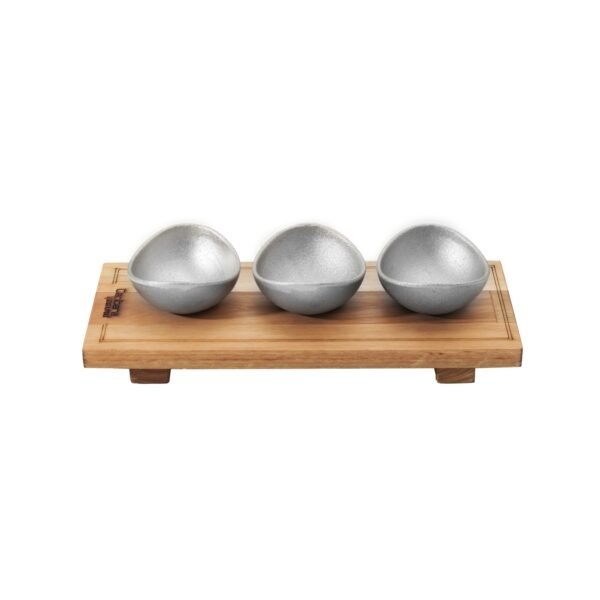 TABLA CON 3 CUENCOS N°1 FUNDICION DE ALUMINIO