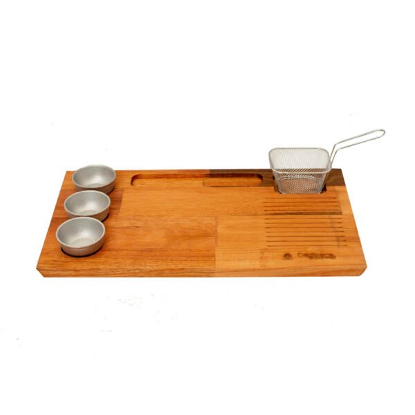 TABLA DE PICADA 5030 CON 3 DIPS, CUCHILLO Y FREIDORA