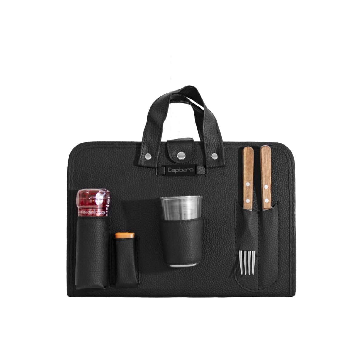 PORTA TABLITA LUXE ASADO X1 CON ESPECIERO BLACK